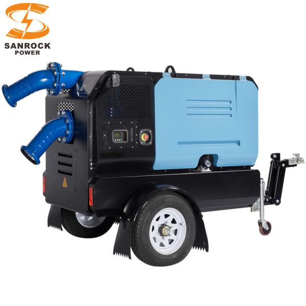 High Pressure Diesel Water Pump Emergency Flood Control Trailer Mounted Sewage Pump