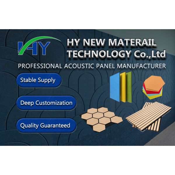 PET Surface And MDF Wood Slat Acoustic Panel For Durability