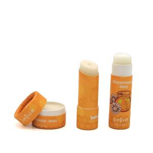 Buy cheap Recyled Lip Balm Tubes Cardboard Cylinder Packaging With Push Tab product