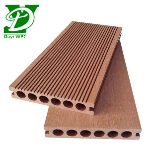 China Moisture Resistance Hollow Composite Decking Panel Install Easily on sale