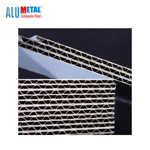 China Aluminum Corrugated Material Panels 1220X2440MM Acp Cladding PVDF Coating on sale