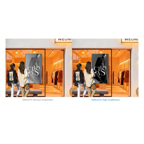 Ultra Slim Hanging Window Advertising Display Screen for Shopfront Promotions