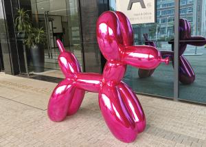 Buy cheap Modern Art Hot Pink Balloon Dog Resin Outdoor Fiberglass Sculpture product