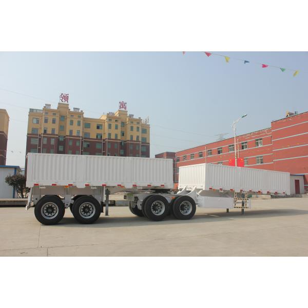 10 Steel Spring Suspension Super Link Side Dump Semi Trailer with 30 tons Max Payload