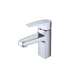 Square Chrome Polished Basin Mixer Faucets / Single Lever Basin Mixer Tap HN