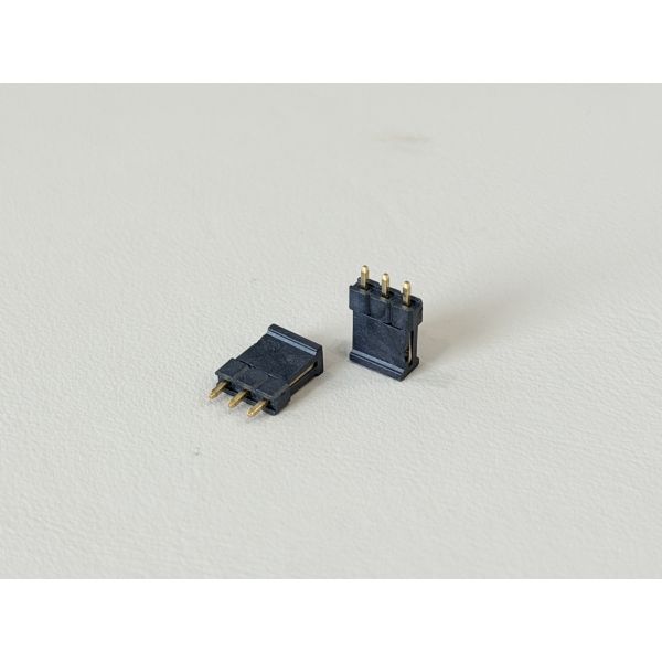 6.0H 2.00mm Pitch 1×3 Pin Header Connector, Single-Row Straight Type, Gold-Flash G/F, Brass Terminals, 1.9mm Housing Height, PCB Electronic Signal
