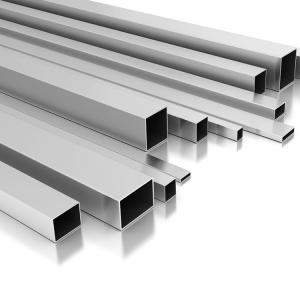 Buy cheap ISO9001 Extruded Aluminum Square Tubing Telescopic Rectangular Aluminum Extrusion product
