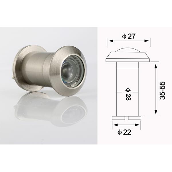 Brass Door Accessory Hardware Security Door Viewer 14.5mm Hole Size