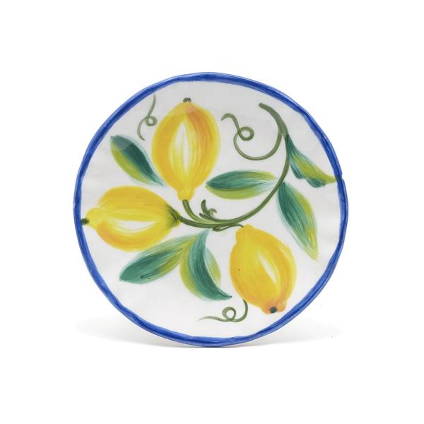 Personalized Ceramic Dinner Plates Spring Colorful Plates With Flower
