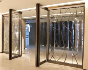 Buy cheap Steel Frame Accommodate Glass Panel , Main Entrance Metal Door Frame product