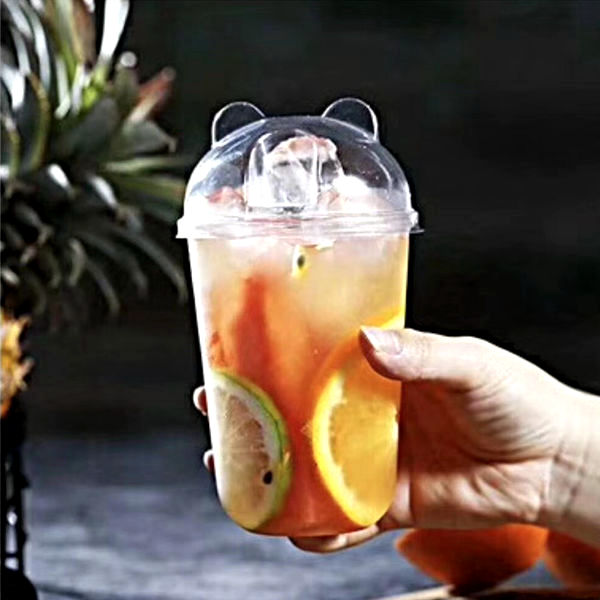 Round Bottom Disposable Plastic Cups Pp U Shape Cups For Cold Drinking
