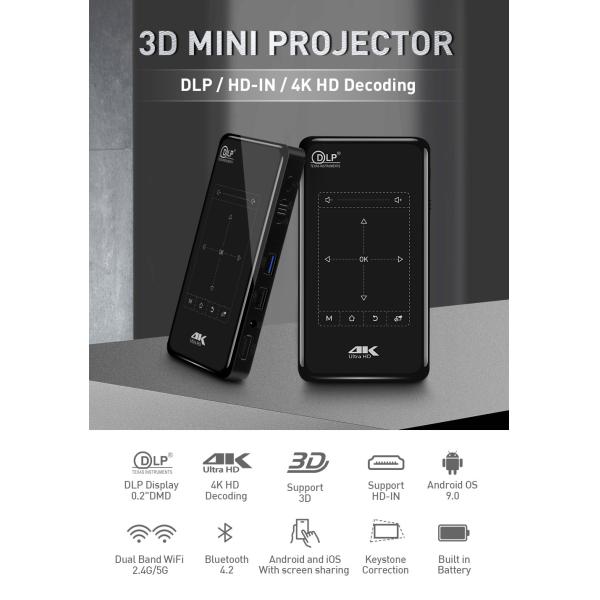 Quality LCD Portable Video Projector 30-120 Inch Image Size For Home Theater Display for sale