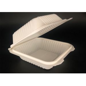 Buy cheap biodegradable compostable food container box microwave safe cornstarch container product