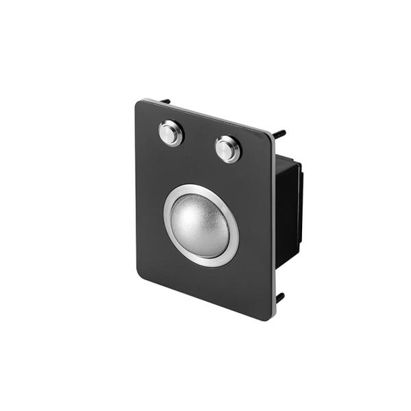 Stainless Steel Black Optical Trackball Pointing Device Vandal Proof And Weatherproof
