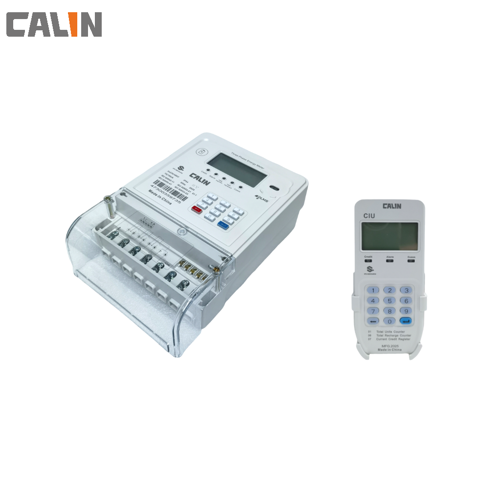 20 Digits Token Three Phase Energy Meters Low Credit Warning Tamper Protection