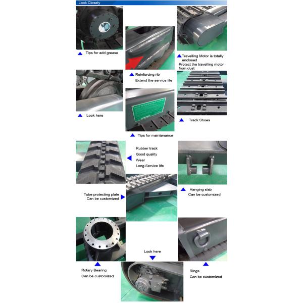 Custom 20T Electric Rubber Crawler Tracked Undercarriage Platform for Farming Industry