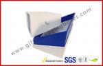 Offset Printing White Watch Apparel Gift Boxes Packaging , Hypotenuse Lid Boxes
