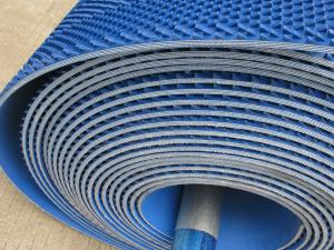 China Rough Top Polyurethane Coating Conveyor Belt For Industrial Material Transport on sale