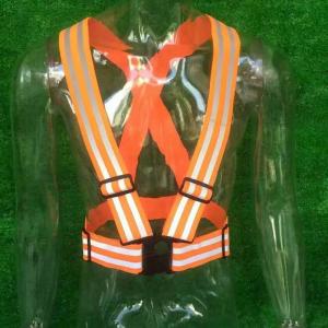 Buy cheap Fashion Motorcycle Bike Drivers Cyclists Fluorescent Reflective Strap Safety White Vest Belt Clothing product