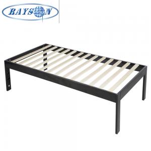 Buy cheap Home And Hotel Furniture Metal Bed Frame With Wooden Slat In Box product