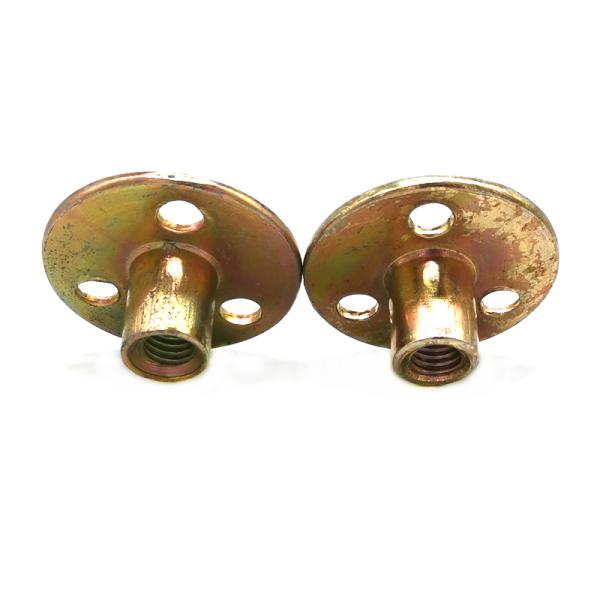 Round Base Brad Hole Round Insert Corrosion Resistant Tee Nut