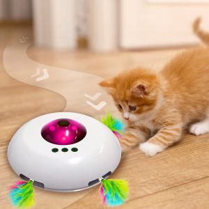 Cat Interactive Toys Electronic UFO Smart Automatic Rolling Sweeping Teasing