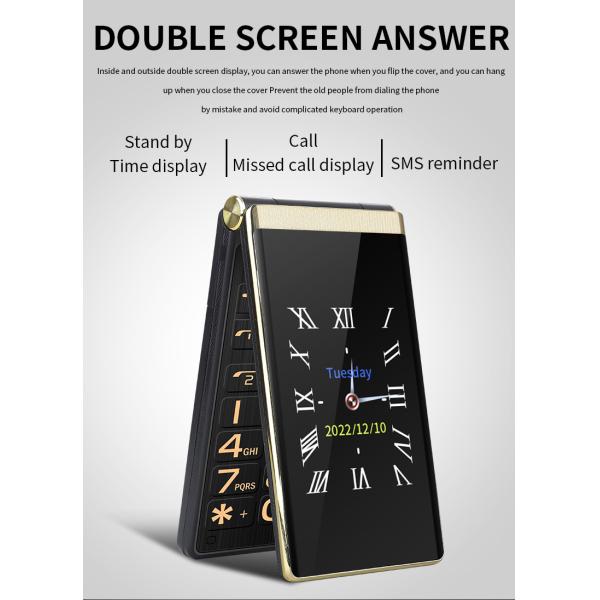 Yeemi M1 GSM 2G Dual SIM Dual Screen Folding Phone MTK Micro USB 2.8 Inch