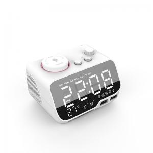 China Mirror LCD Display Portable Alarm Clock Radio With Bluetooth TF Card on sale