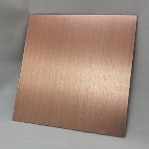 China J2 NO.4 Stainless Steel Sheet Rose Gold Black Plating Four Feet 0.45mm Thk on sale