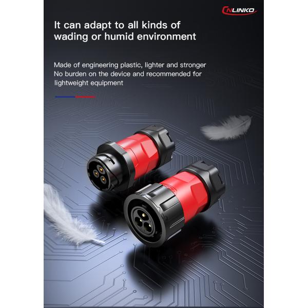 CNLINKO 20A Machine Electrical Wire Connector 2 Pin Waterproof Cable Plug Socket PBT Plastic M20 Circular Connector