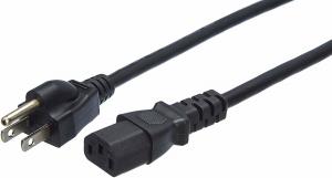 Buy cheap 18 AWG (American wire gauge) universal power cord (NEMA 5-15P to IEC320C13)3ft 10A 125V for Personal Computer,PC Monitor product