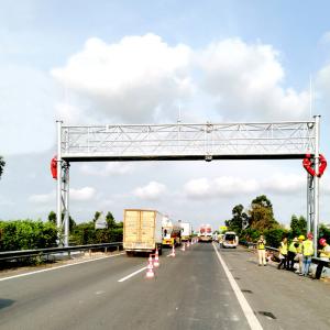Buy cheap Traffic Galvanized Steel Structures 45m Billboard Steel Structure Design product