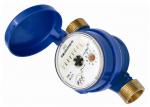 DN20 Thread Single Jet Water Meter , Brass Body Cold Water Flow Meter