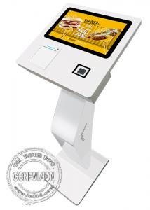 China Hotel 15.6 Receipt Printer Bar Code QR Code Scanner Self Ordering Payment Kiosk on sale