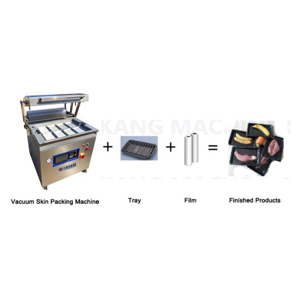 Commercial Beef Steak Fish Vacuum Skin Packaging Machine For Food Industry