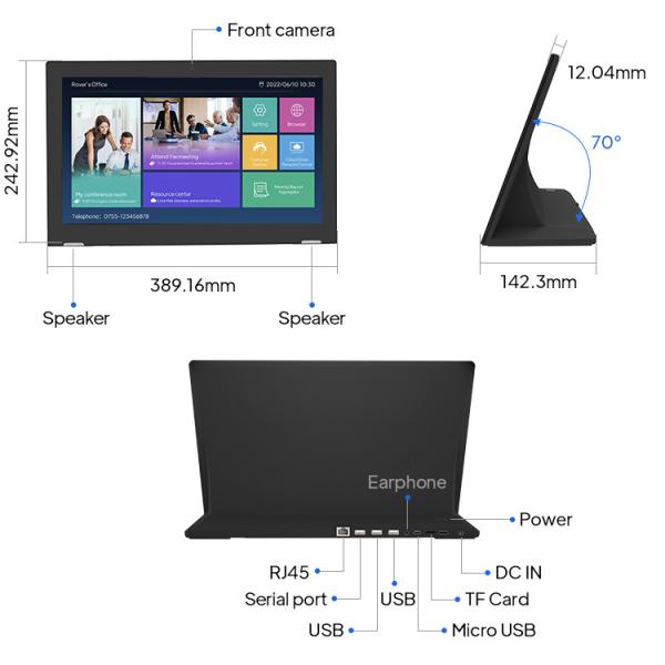 Touch Screen Desktop Tablets 15.6 Inch Smart Interactive Tabs With POE RJ45 NFC