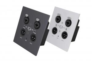 China Audio Transimission XLR Wall Plate , 2 Channel Audio Interface on sale