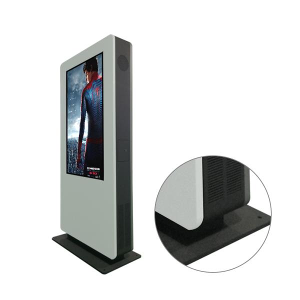 Sun Readable Floor Standing Lcd Advertising Display , Adjustable Lcd Ad Display Saving Energy