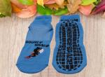 Black Non Slip Trampoline Grip Socks Polyester Material Inflatable Playground