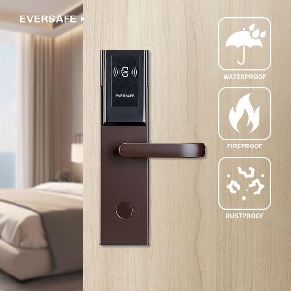 Keyless Entry Auto Hotel Electronic Lock For Wood Aluminum Steel Door Memory Card Storage