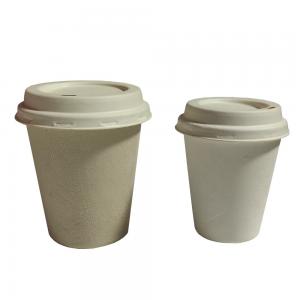 China Disposable Sugarcane Bagasse Cups , 2oz 4oz Biodegradable Drinking Cups With Lid on sale