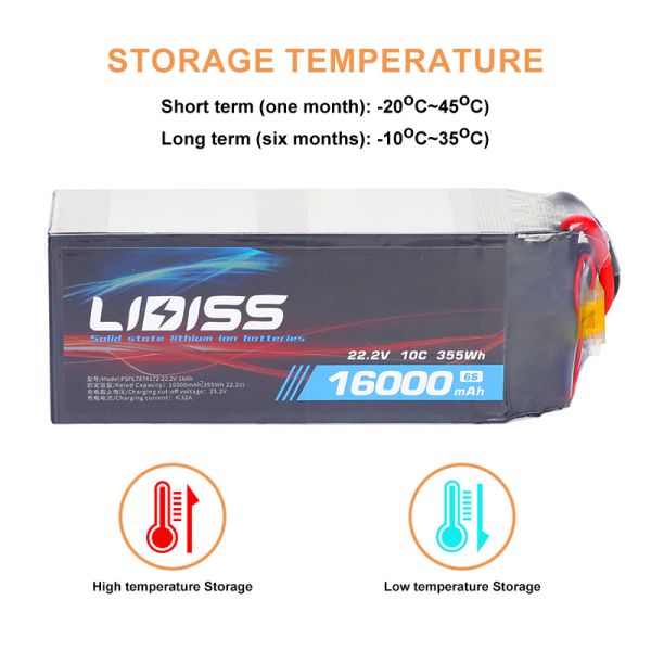 High Output Power Solid State Battery 6S 22.2V 16Ah 10C 355Wh Pack Delivering Maximum Thrust for Performance Drones