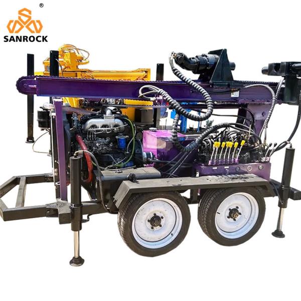 Small Water Well Drilling Rig Rotary Borehole Drilling Machine Trailer Mounted Water Well Drilling Rigs