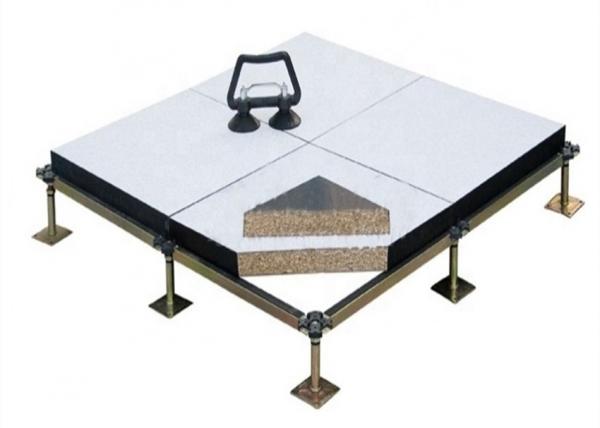 Quality PVC / Glavanized Steel Edge Wood Core Raised Access Floor Tiles Multi Color Finish Covering for sale