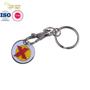 Buy cheap Supermarket Coin Key Chain Holder Metal Trolley Token Keyring Personalised Keychain product