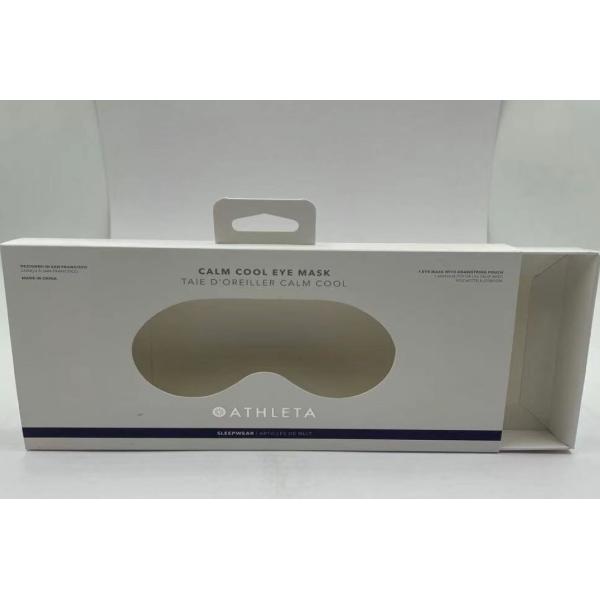 Custom Logo UV Sliding Packaging Paper Drawer Eye Mask Gift Box With Handle Luxury
