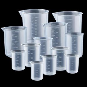 China Plastic Beakers Plastic Graduated Cups Clear Multipurpose Measuring Cups Epoxy Mixing Cups, Liquid Container Beakers on sale