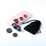 Universal clip on phone 3in1 lenses for Moblie Smart Phones 3 in 1 FishEye Wide