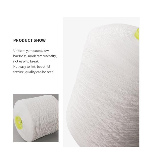 30/1 Garment Pet Textile Elastic Yarn Dyed Polyester Weft Thread Fabric 420D