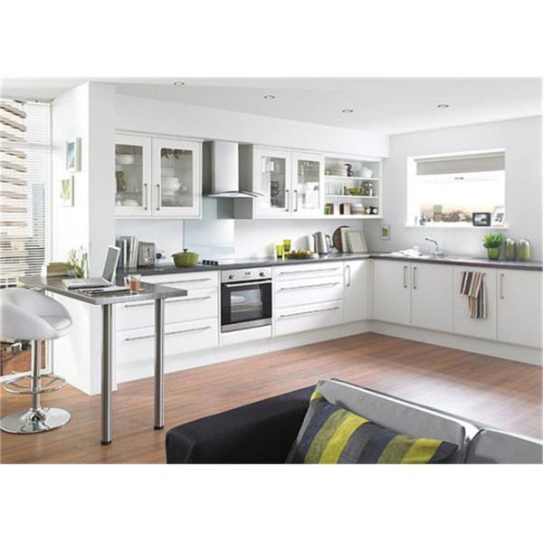 MDF Material High Gloss Kitchen Cabinets Waterproof Easy Clean For Home